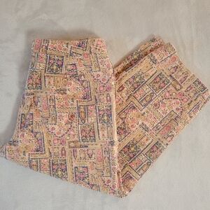 Vintage Talbots Petite Cropped Floral Ankle Pants 12P